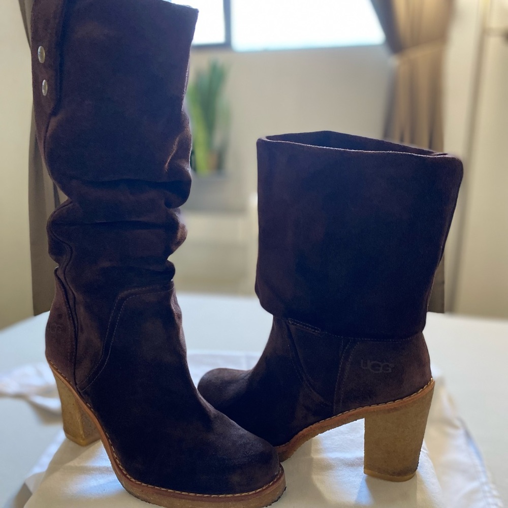 Ugg chocolate brown suede boots